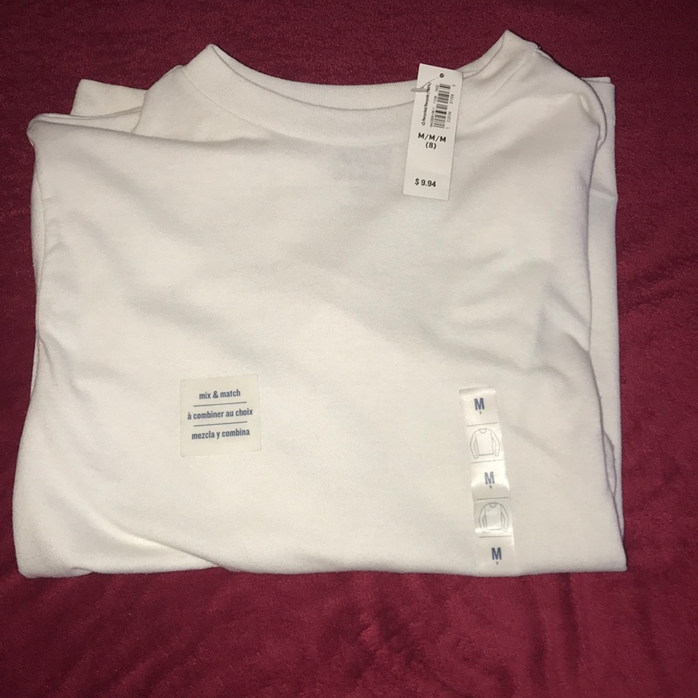 Plain White long sleeve tee, Youth